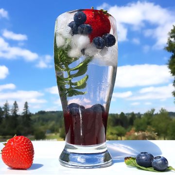 Blooming Berry Mint Cooler Made with Smoothie Base