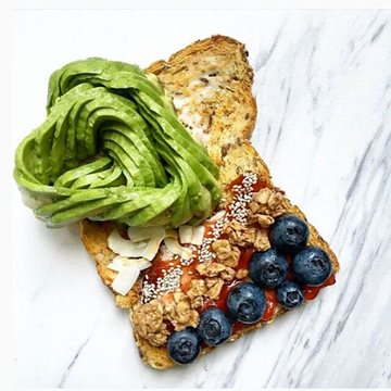 Sweet and Savory Avocado Toast Made with Smoothie Mix