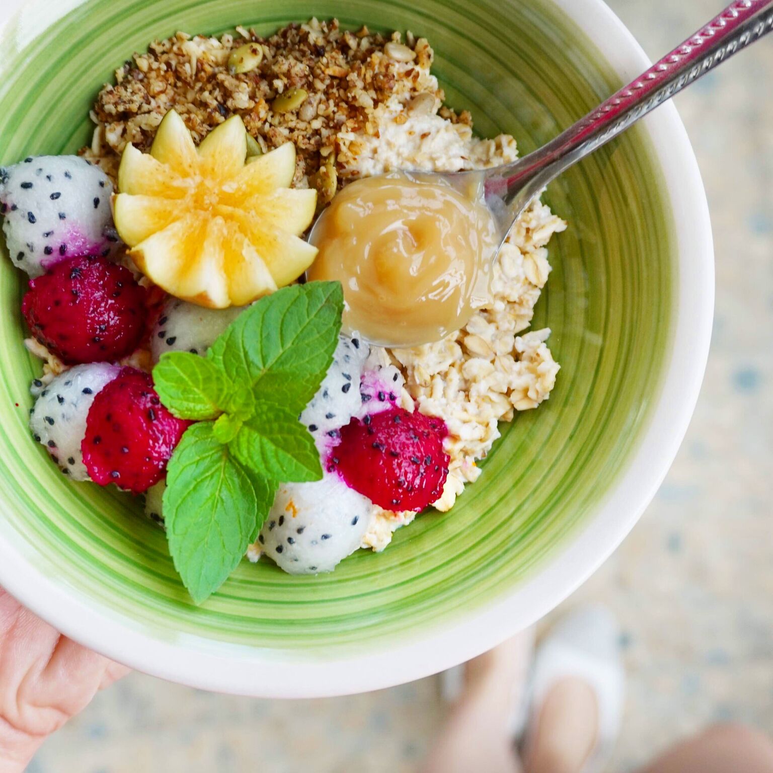 Dragon Fruit & Oats Bowl Made with Smoothie Mix