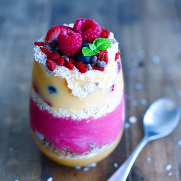 Peach and Berries Parfait Made with Smartfruit
