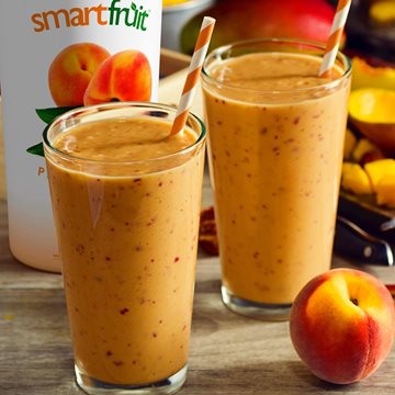 Perfect Peaches and Cream Smoothie Made with Smartfruit