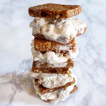 Peanut Butter Cookies and Ice Cream Sandwiches Made with Smartfruit