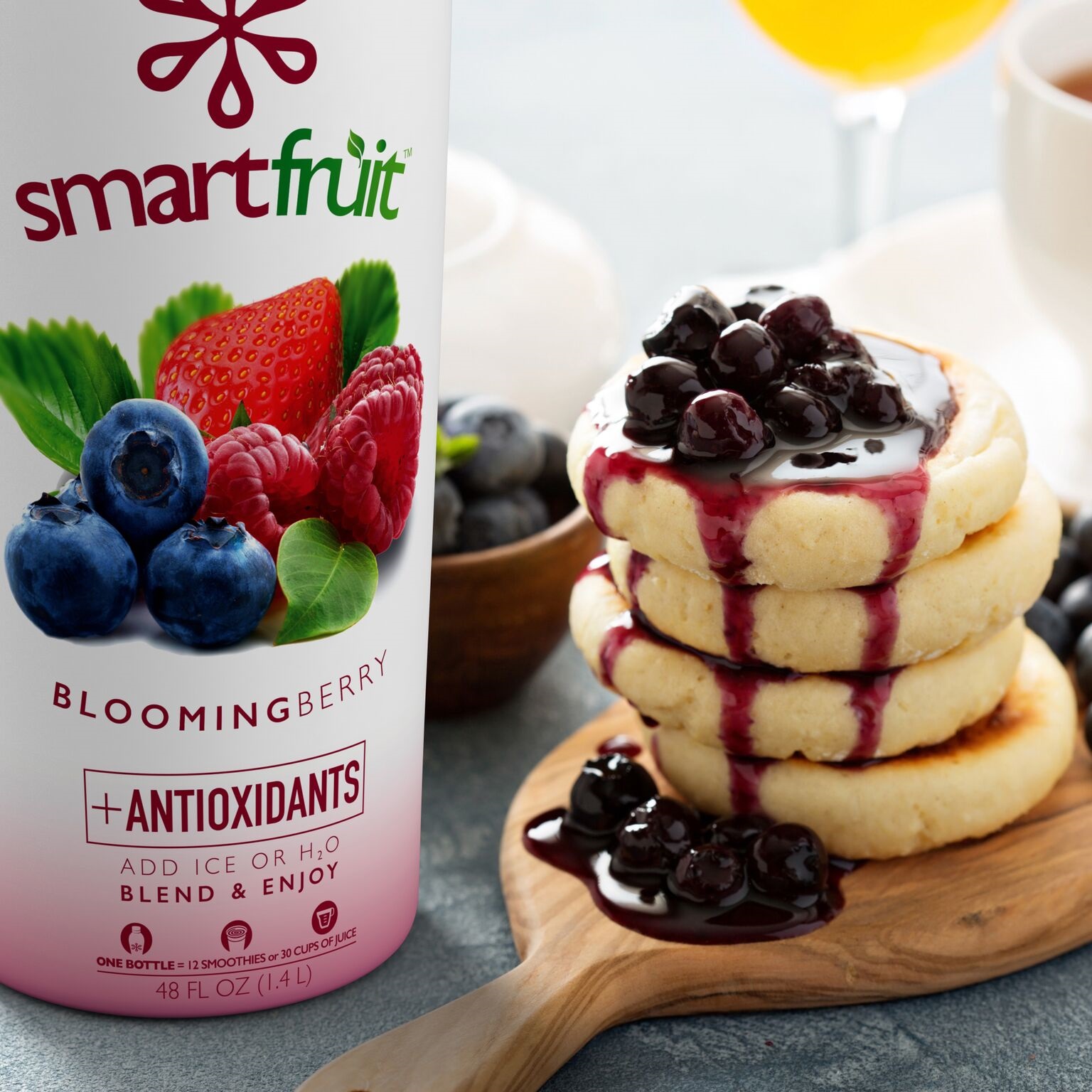 Vegan Blooming Berry English Muffins Made with Smoothie Mix