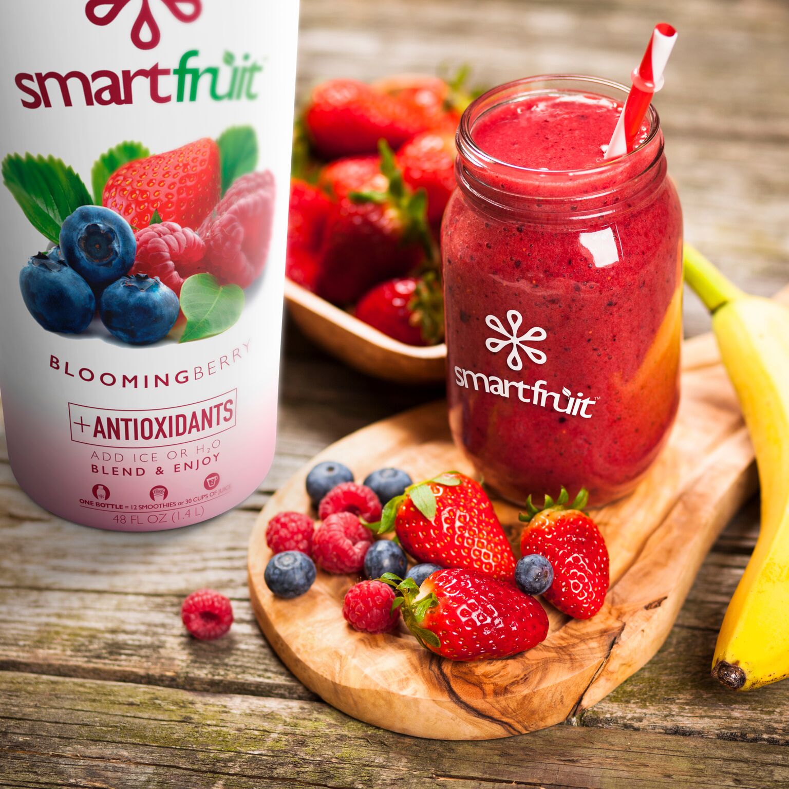 Blissful Blooming Berry Smoothie Made with Smartfruit