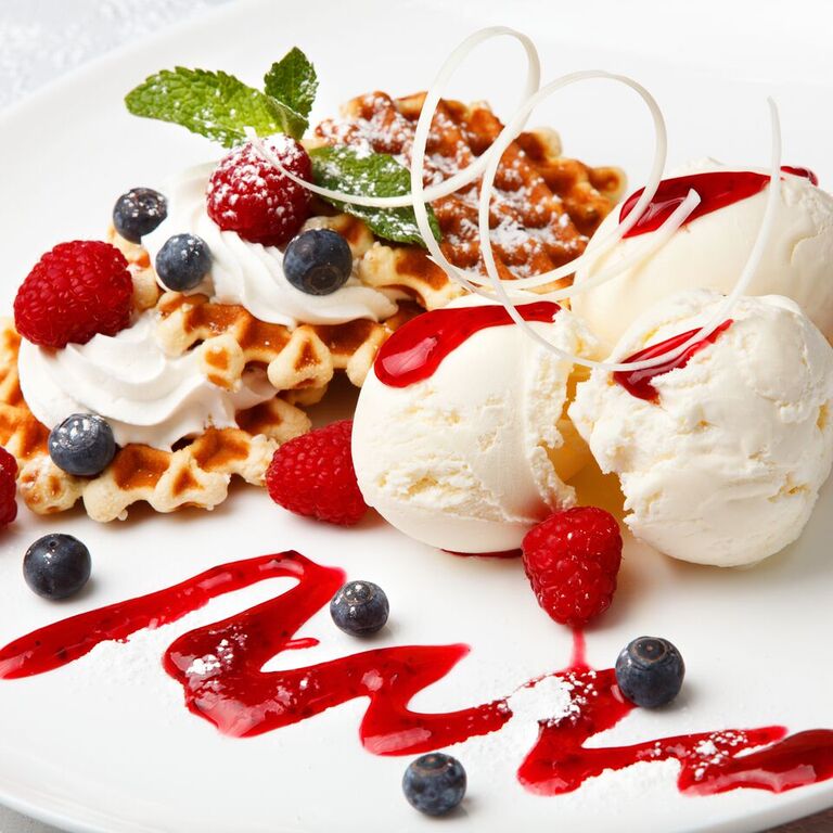 Berry Belgian Waffles Topped with Smartfruit