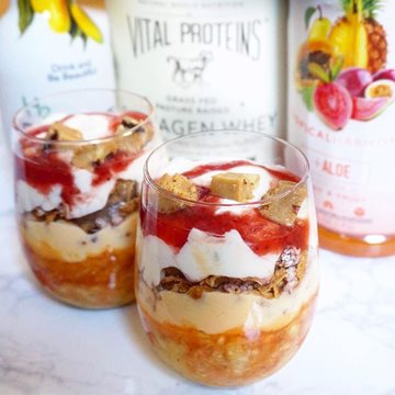 Tropical Oats Parfait Made with Smoothie Mix