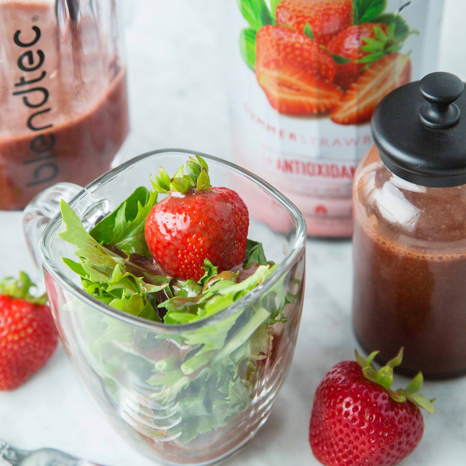 Summer Strawberry Balsamic Dressing Made with Smartfruit