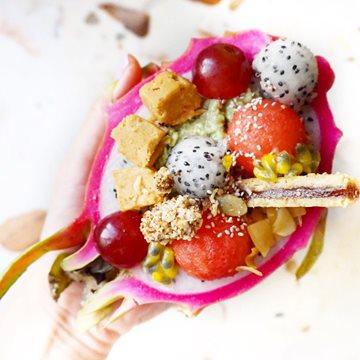Dragon Fruit Bowl Made with Smoothie Mix