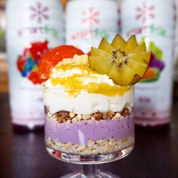 Blooming Berry Parfait Made with Smoothie Mix