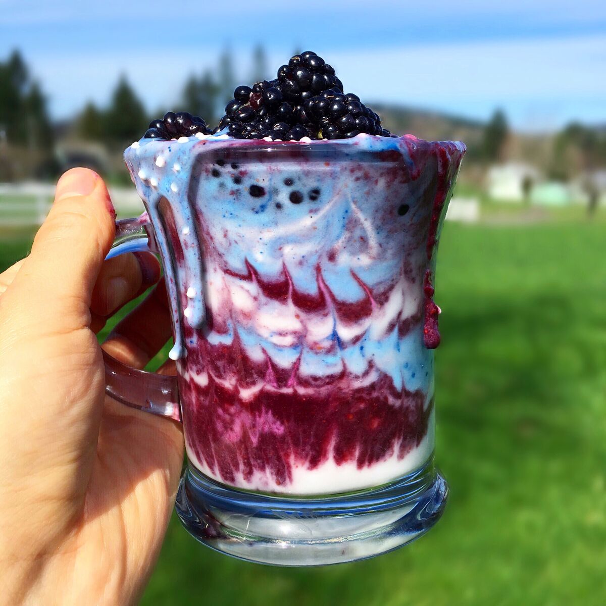 Cool Red-Blackberry Cobbler Smoothie