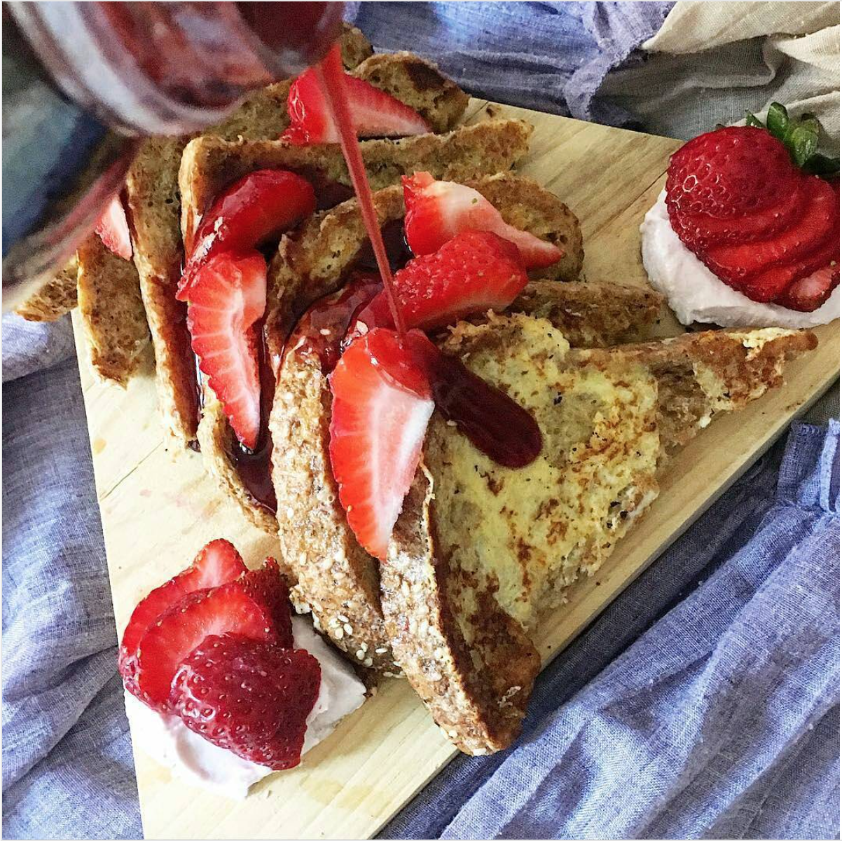 Strawberry French Toast made with Smoothie Mix